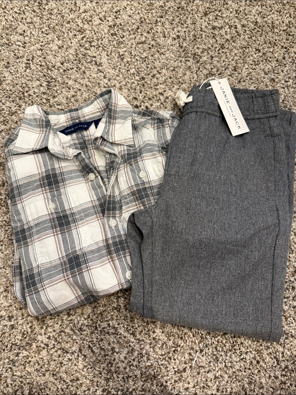 Janie and Jack Gray Knit Jogger Pants - Charcoal